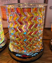 Load image into Gallery viewer, Electric Wax Melter Glass lustre zigzag design 18cm
