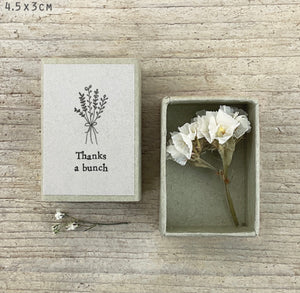 ***NEW***East of India Dried Flower Matchbox