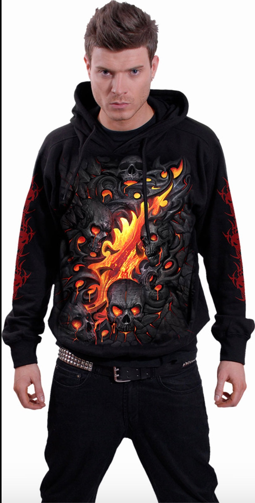 Spiral SKULL LAVA hoody unisex