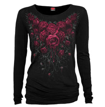 Load image into Gallery viewer, Spiral Direct BLOOD ROSE Ladies long sleeve top
