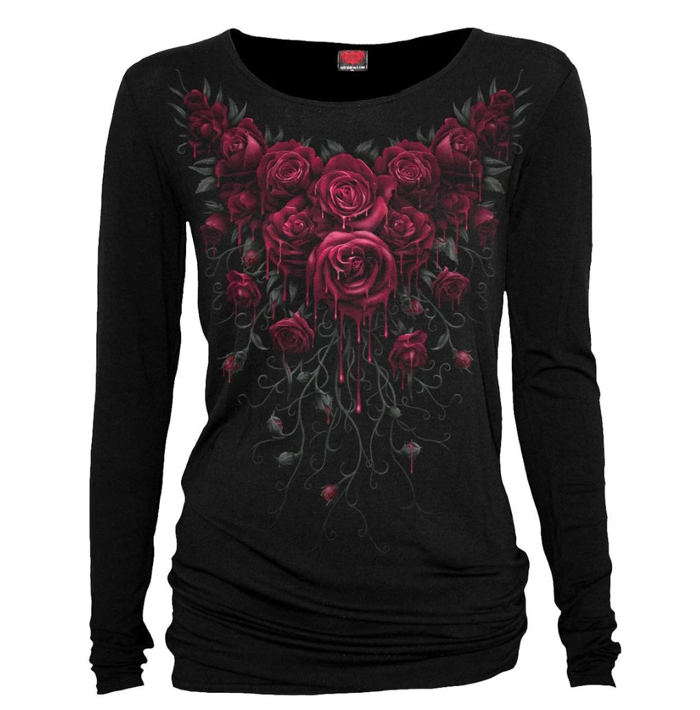 Spiral Direct BLOOD ROSE Ladies long sleeve top