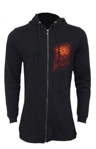 Spiral Burnt Rose Ladies Hoody