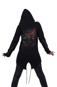 Spiral Burnt Rose Ladies Hoody