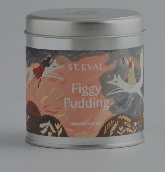 St Eval Figgy Pudding Tin Candle Christmas