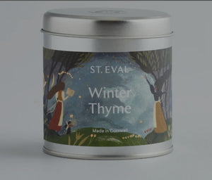 St Eval Winter Thyme tin candle Christmas