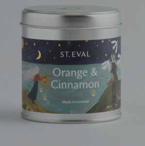 St Eval Orange and Cinnamon  tin candle Christmas