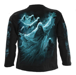 Spiral Ghost Skull Long Sleeved T Shirt