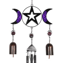 Load image into Gallery viewer, Triple Moon Windchime with Bells
